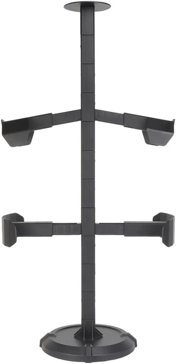 Detachable Tactical Helmet Vest Stand Display Hat Rack Organizer Tactical Gear Support Stand Waist Belt Helmet Mask Stand Cross Display(Black)