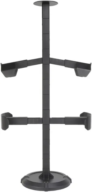 Detachable Tactical Helmet Vest Stand Display Hat Rack Organizer Tactical Gear Support Stand Waist Belt Helmet Mask Stand Cross Display(Black)