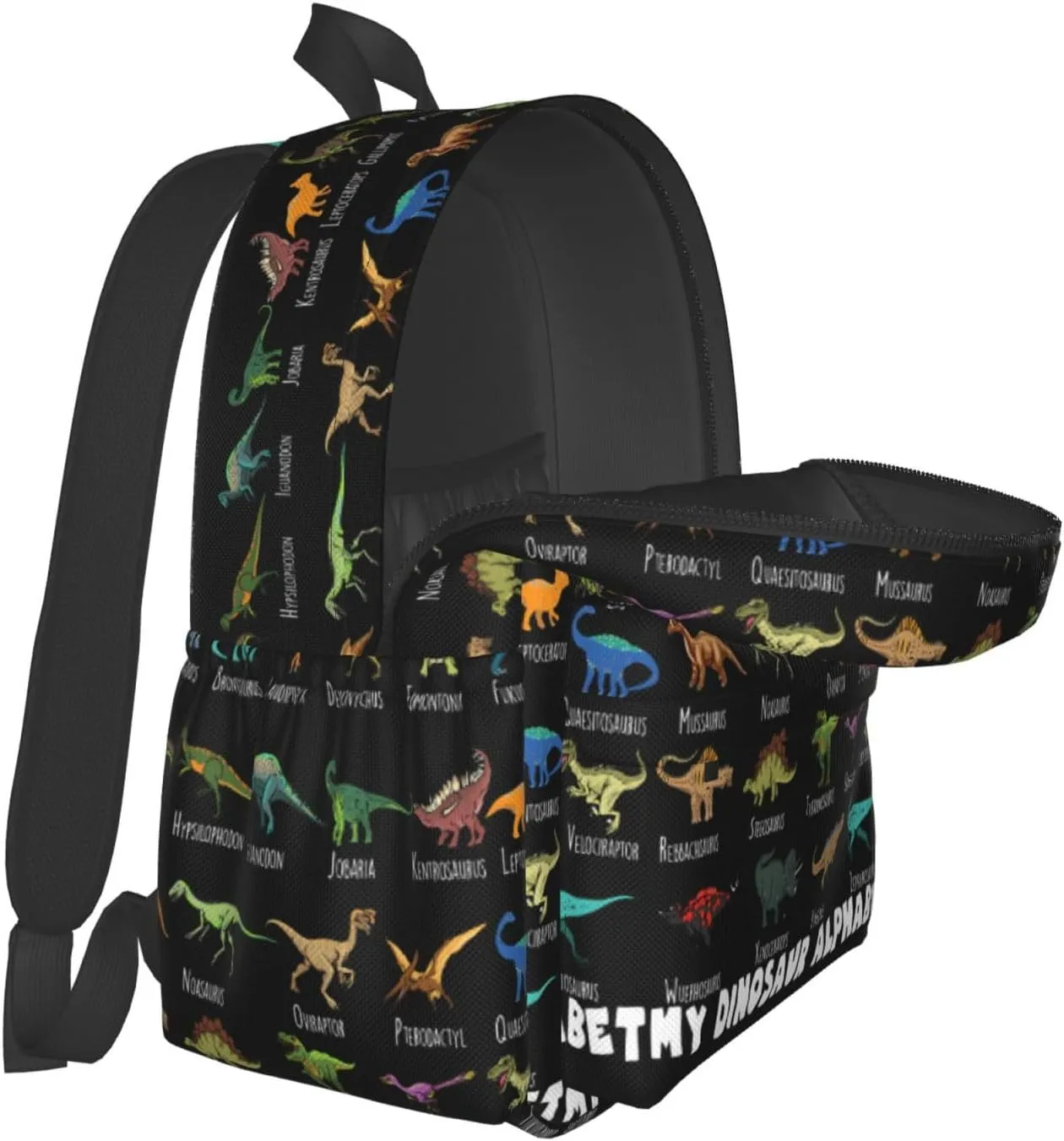 Dinosaur Alphabet Types Of Dinosaur Laptop Backpack Shoulder Bag Laptop Pack Travel Backpacks Commuter Back Pack Casual Daypack Bags With Side Pockets