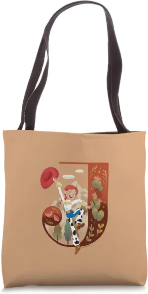 Disney and Pixar Alphabet Monogram Toy Story Letter J Jessie Tote Bag