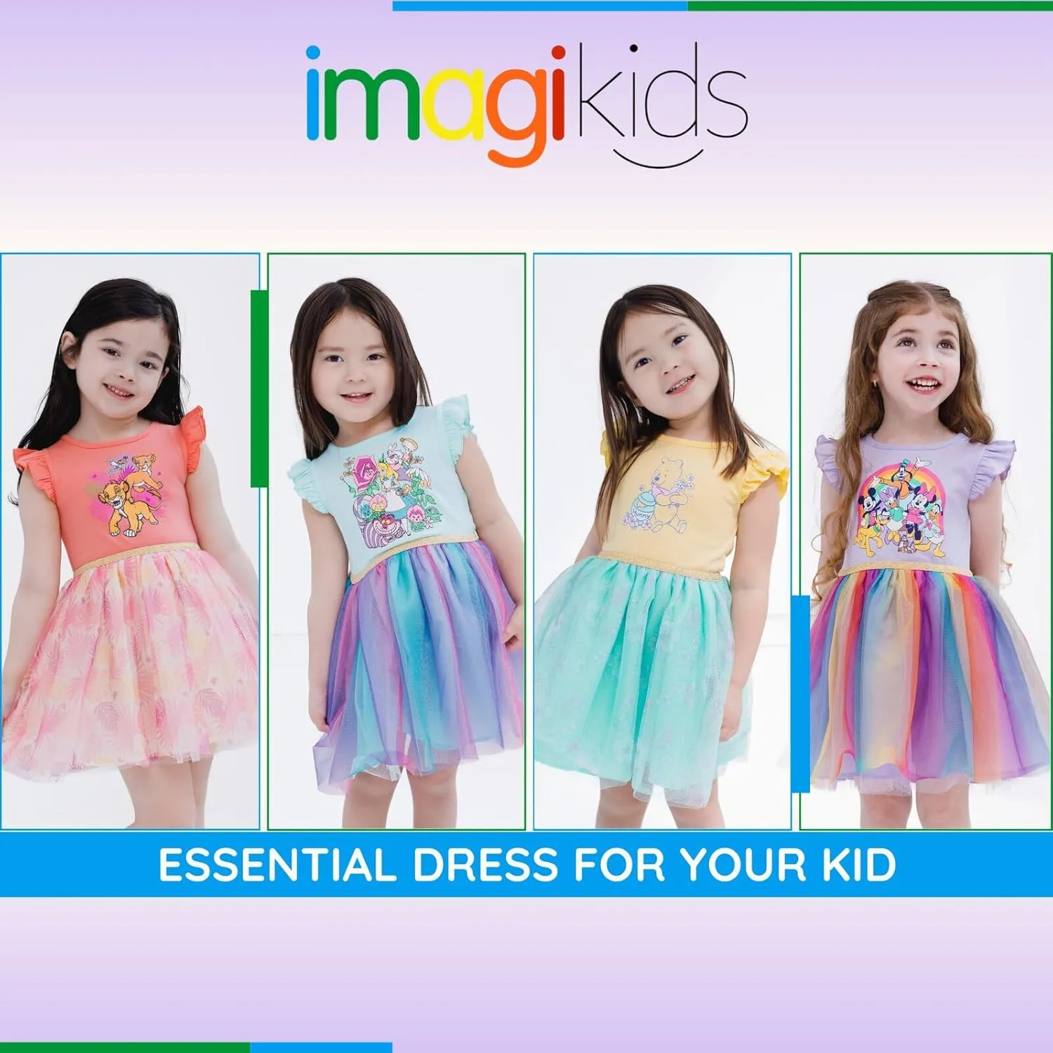 Disney Tulle Tutu Dress Infant to Big Kid Sizes (12 Months - 18-20)