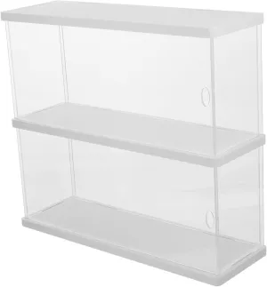 Display Case Pop Collectible Lids Large Dust LED Model Figurine Display Cabinet Showcase Storage Organizer Clear Display Case Action Figure Display White Acrylic