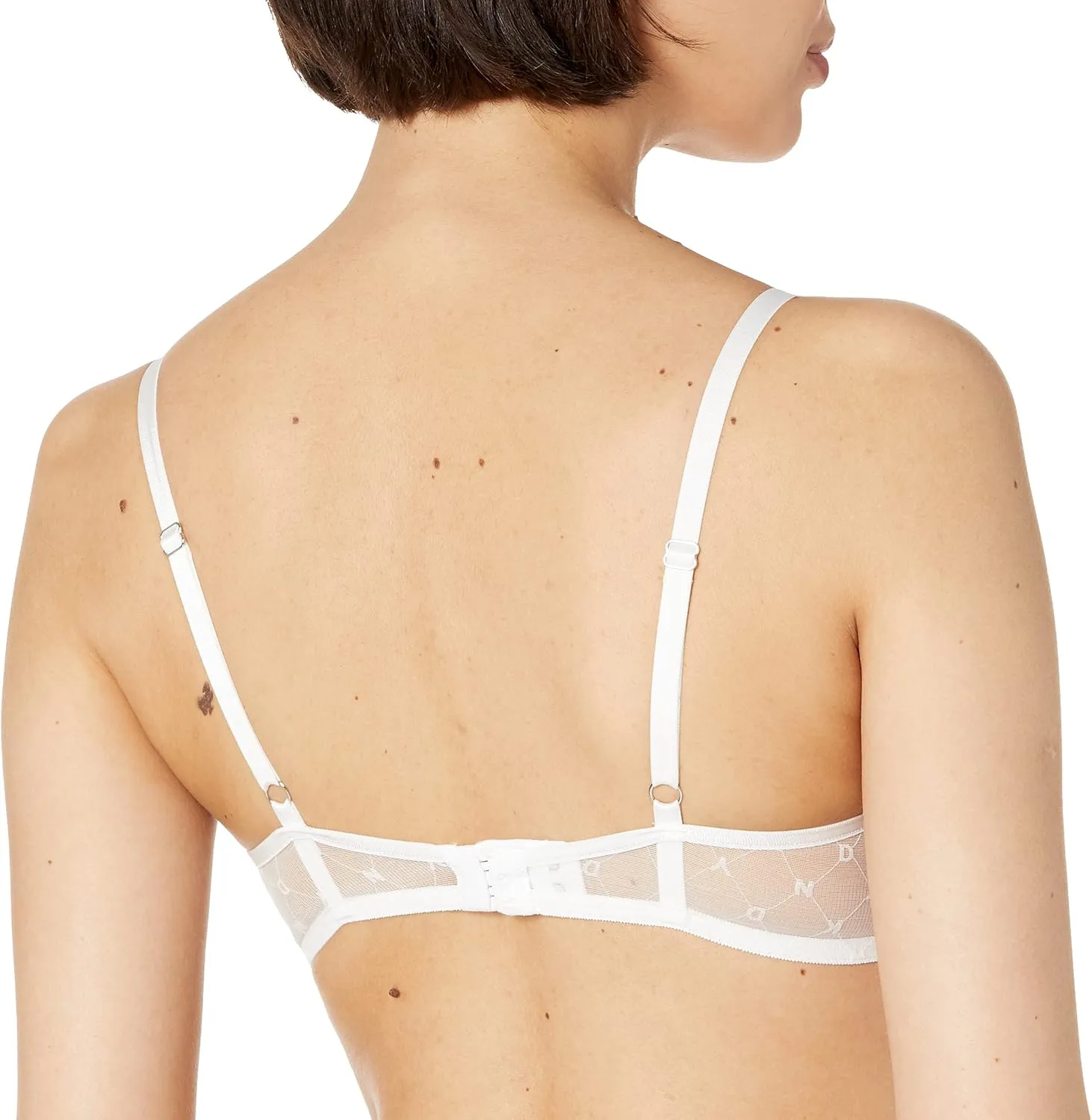 DKNY Women's Monogram Mesh Unlined Demi Bra