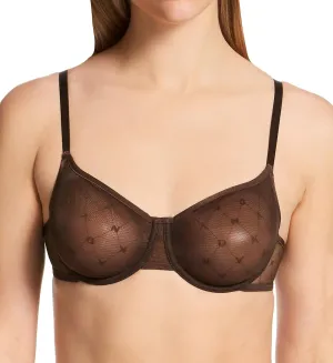 DKNY Women's Monogram Mesh Unlined Demi Bra