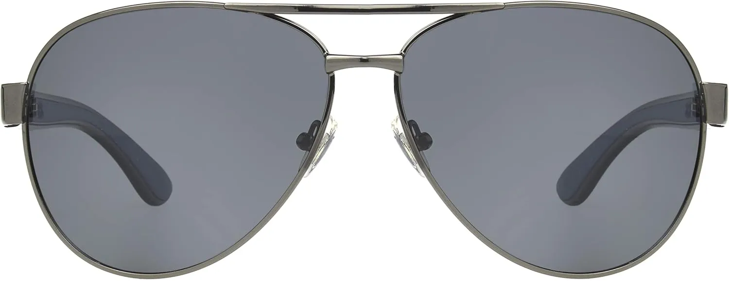 DOCKERS Men's Bo Sunglasses Polarized Aviator, Gunmetal, 54mm
