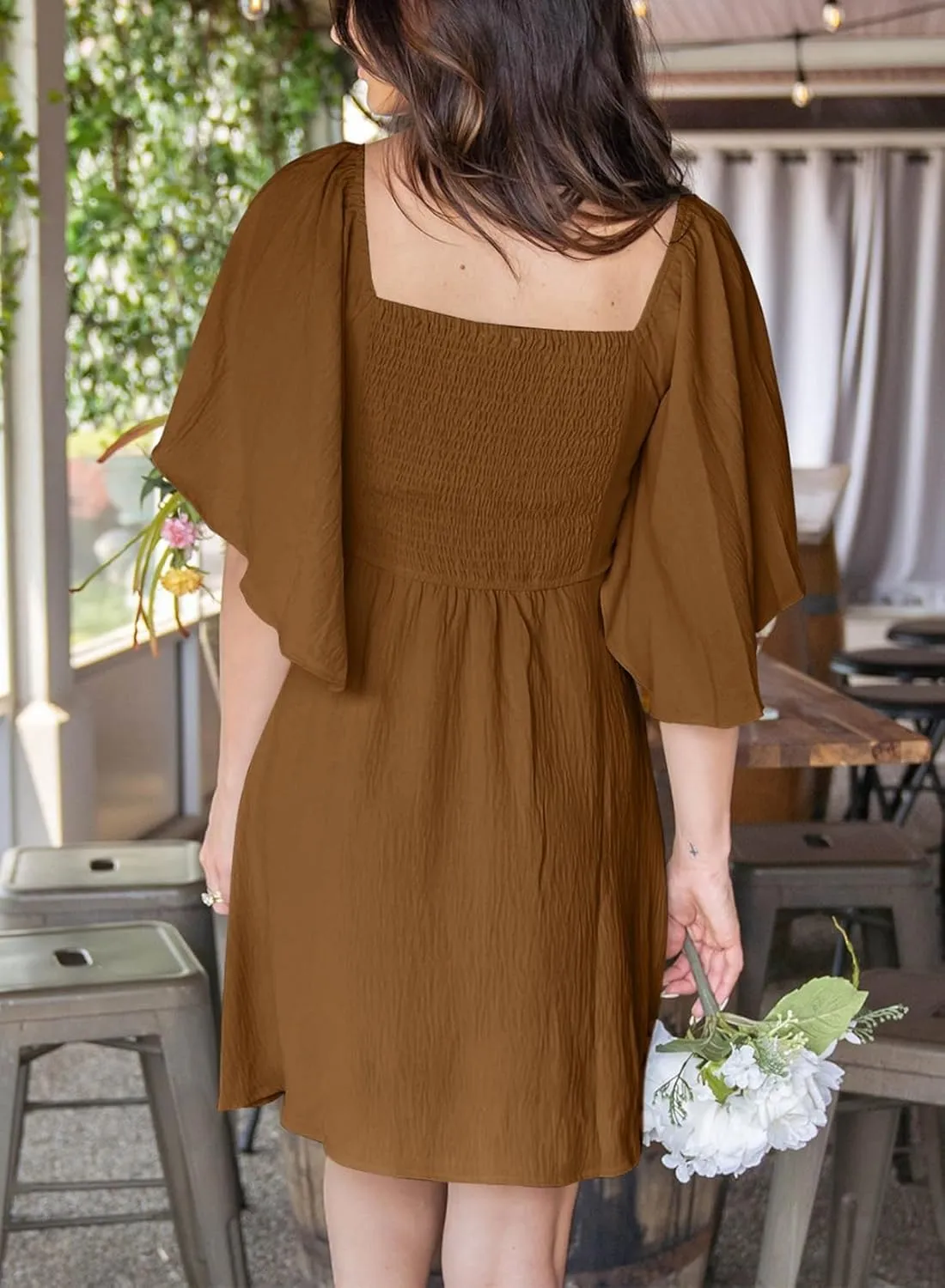 Dokotoo Womens Dresses 2025 Spring Summer Deep V Neck Elegant Bow tie Mini Dress S-XL