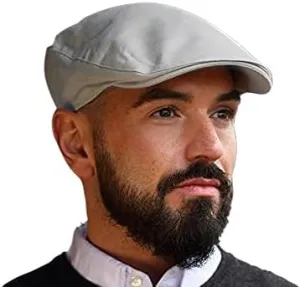 Donegal Touring Irish Linen Cap with Curved Peak, Taffeta Lined, Sewn Down Brim