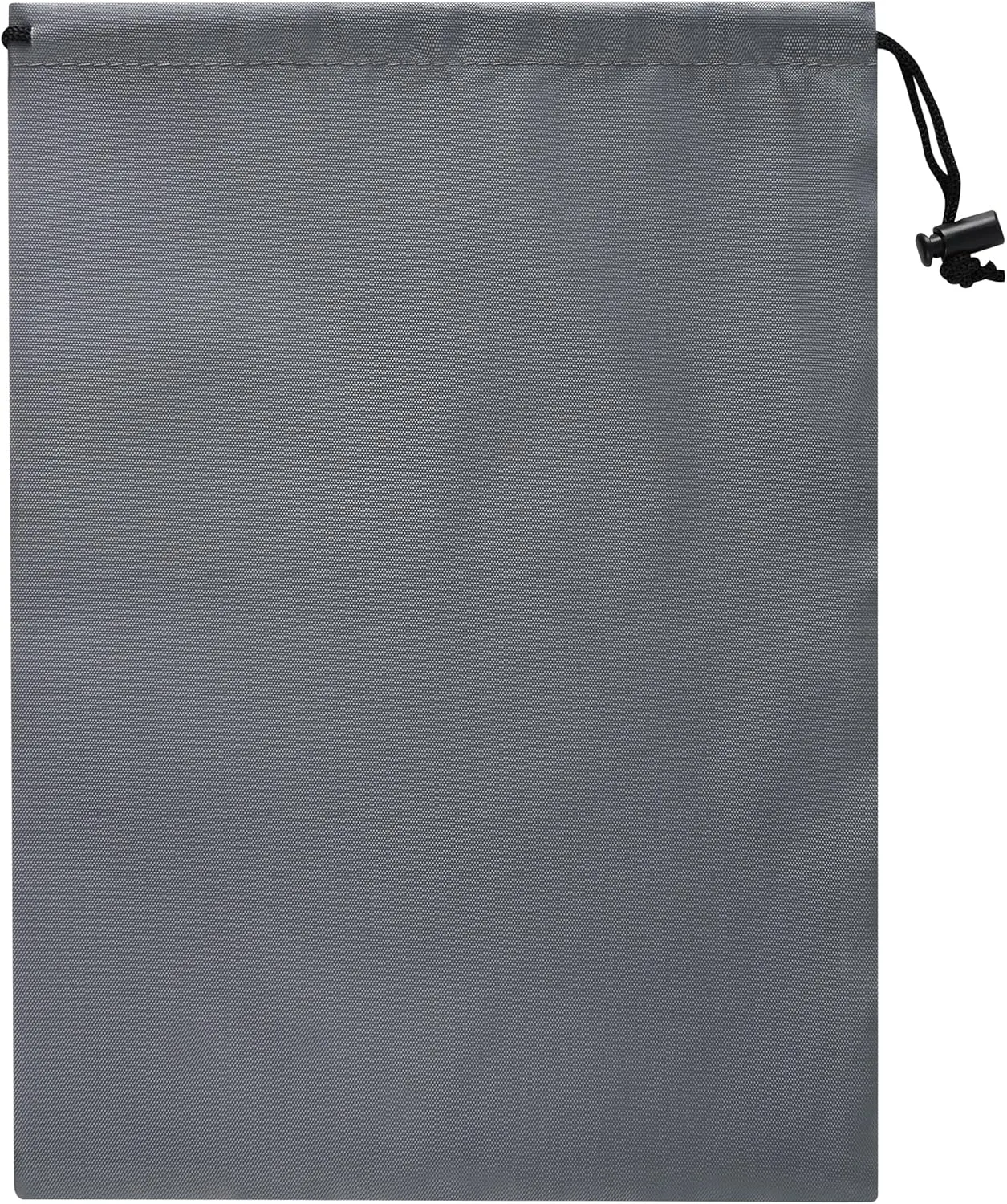 Drawstring Bag with Toggle - Nylon Cinch and Ditty Pouch (Gray, 8 x 11 Inch)