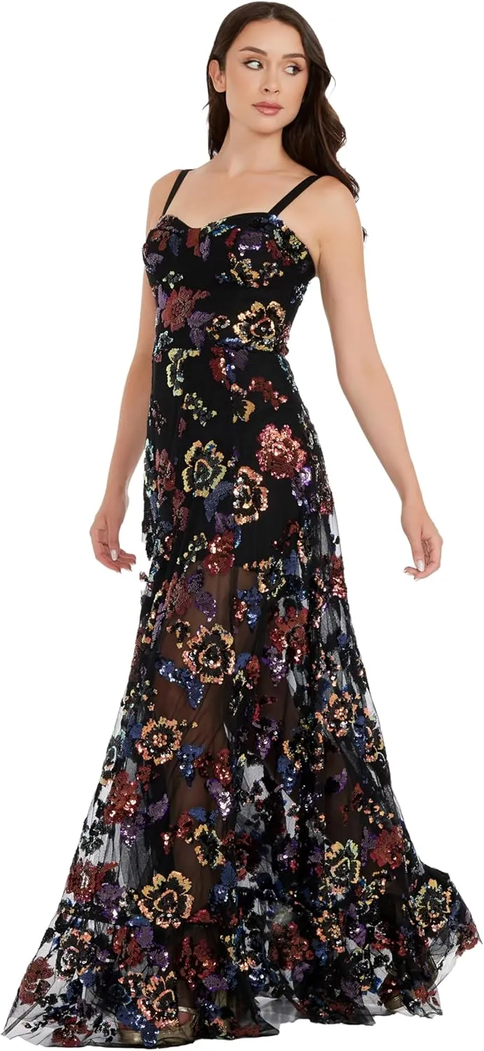 Dress the Population Women's Anabel Fit and Flare Maxi Dress
