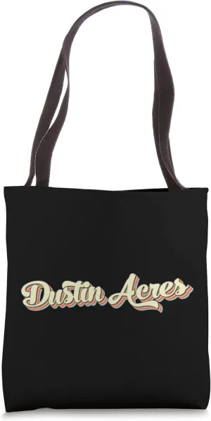 Dustin Acres TShirt Retro Art Baseball Font Vintage Tote Bag