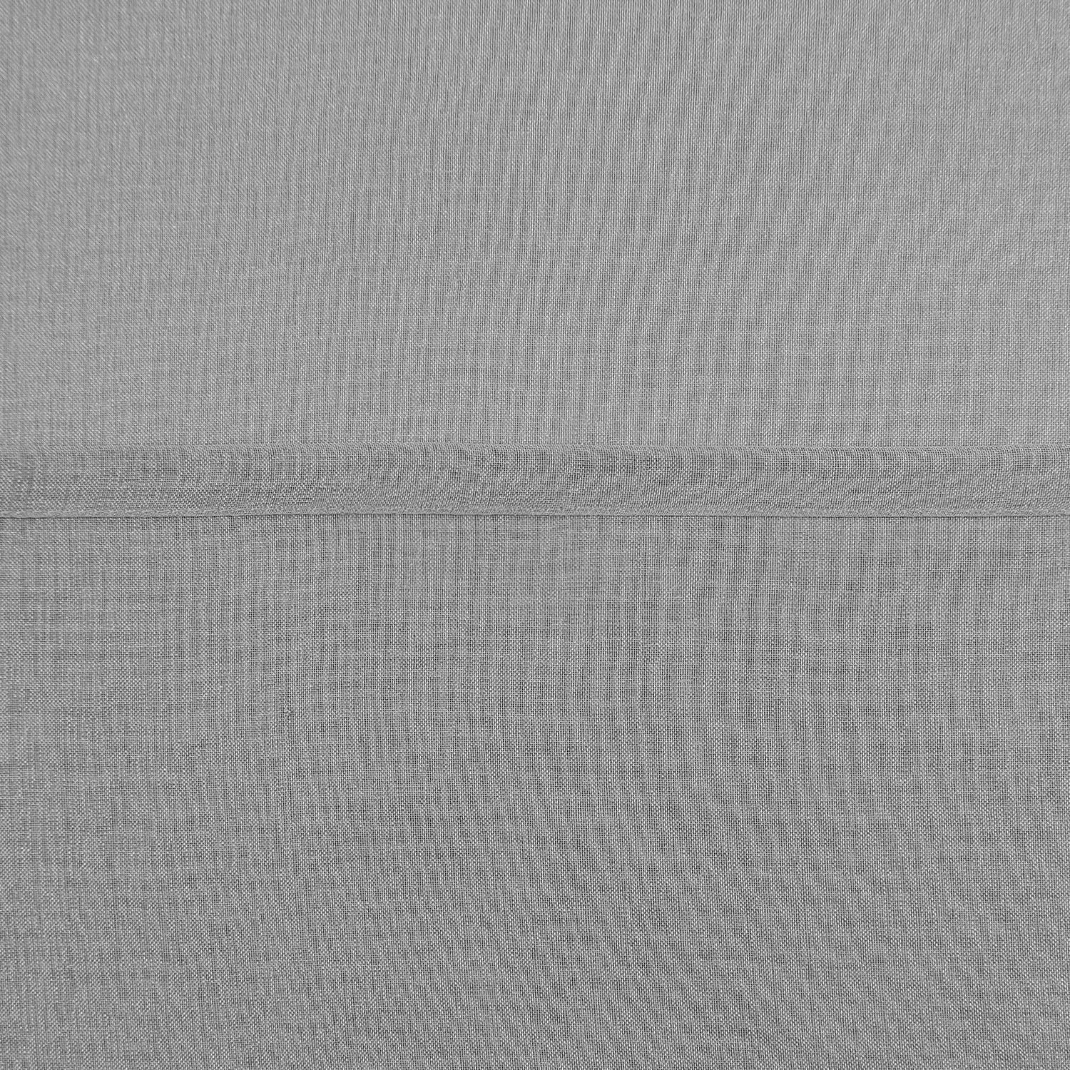DWCN Sheer Curtains for Living Room Grey Faux Linen Look Voile Drapes Grommet Window Curtain 52 x 84 Inch Long, Set of 2 Panels