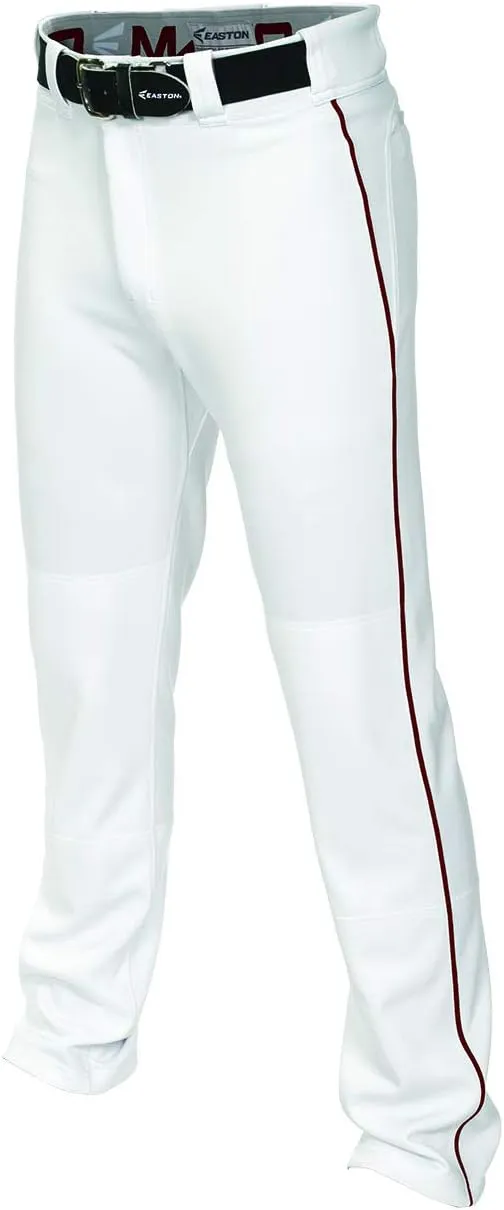 Easton MAKO II Baseball Pant | Full Length/Semi-Relaxed Fit | Youth Sizes | Solid & Piped Options