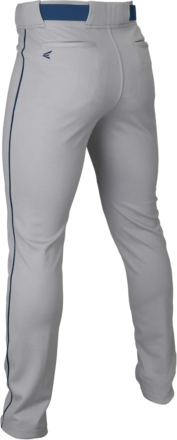 Easton Men's Rival  Baseball Pants | Full Length Semi-Relaxed Fit | Adult Sizes | Piped | Multiple Colors
