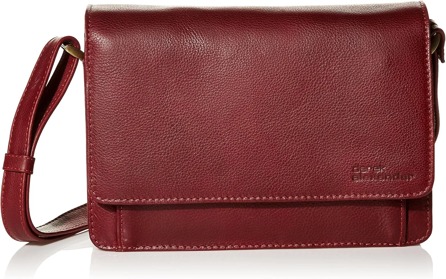 East/west Half Flap Multi Compartment, Red, One Size