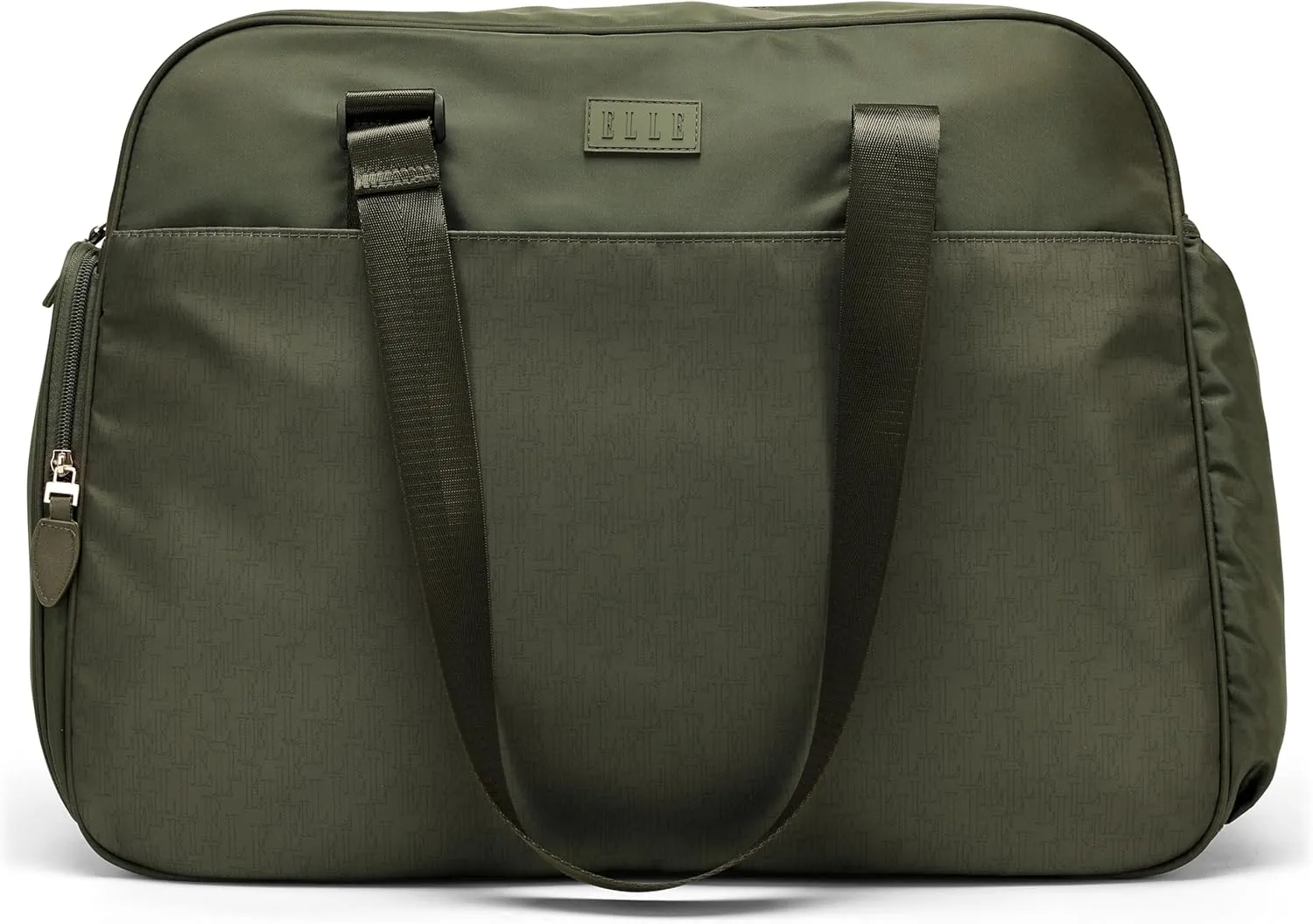 ELLE Wayfarer 40L Monogram Weekender Tote Bag | Olive Green
