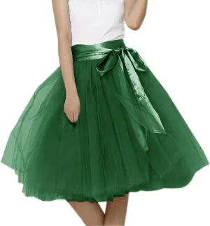 EllieHouse Womens Short Tutu Tulle Skirt with Sash PC06
