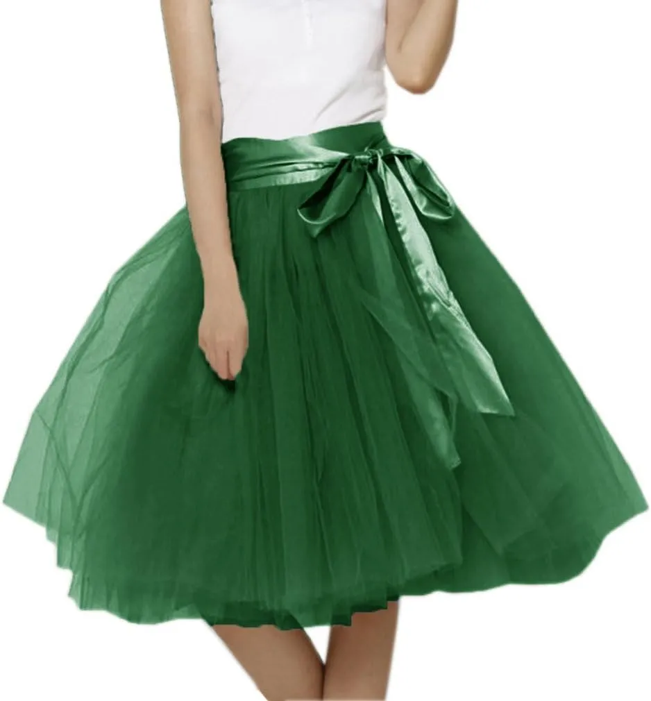 EllieHouse Womens Short Tutu Tulle Skirt with Sash PC06