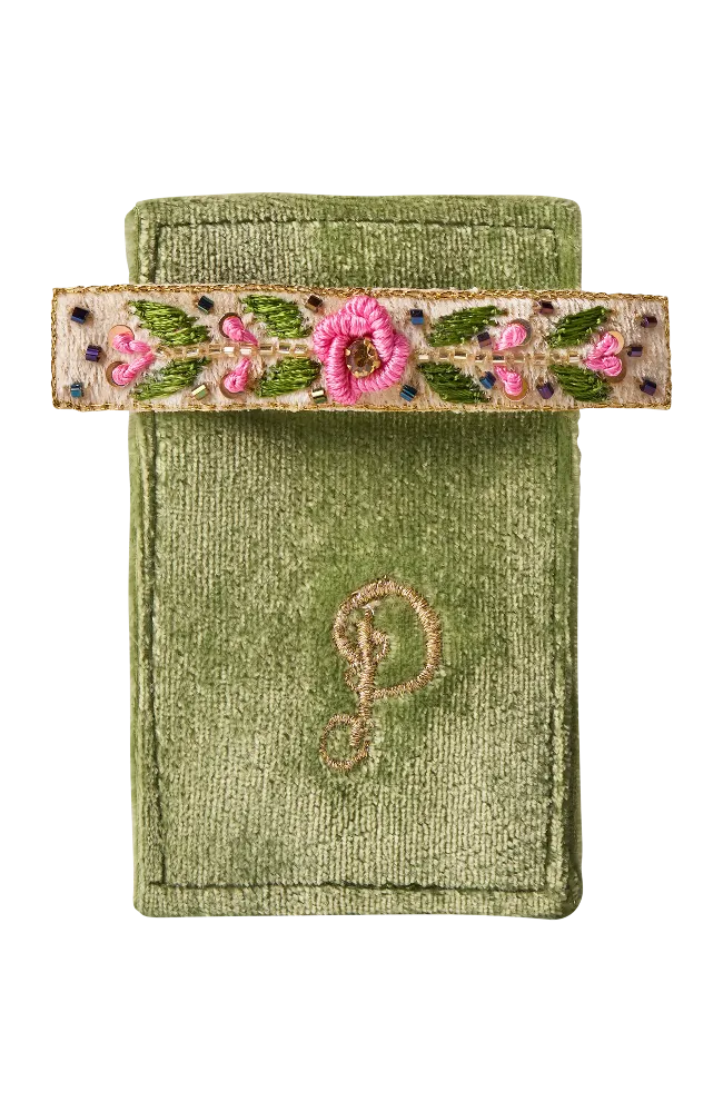 Embroidered Barette