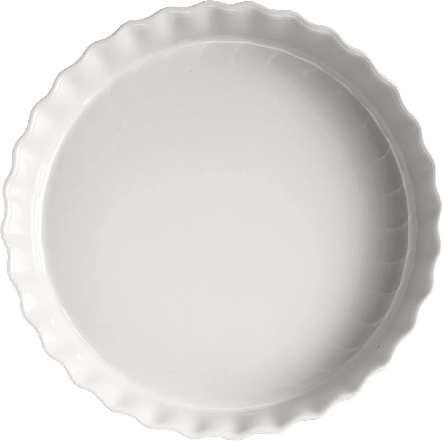 Emile Henry 12.6" x 2.2" Deep Flan Dish, Flour White