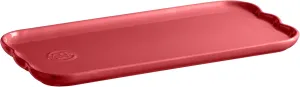 Emile Henry Cake Dish, Rectangular Serving Dish, Ceramic, Pink 31.5 x 15 cm