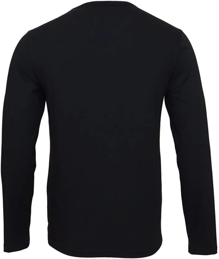 Emporio Armani Men's Monogram 2-Pack Long Sleeve Crew Neck T-Shirt