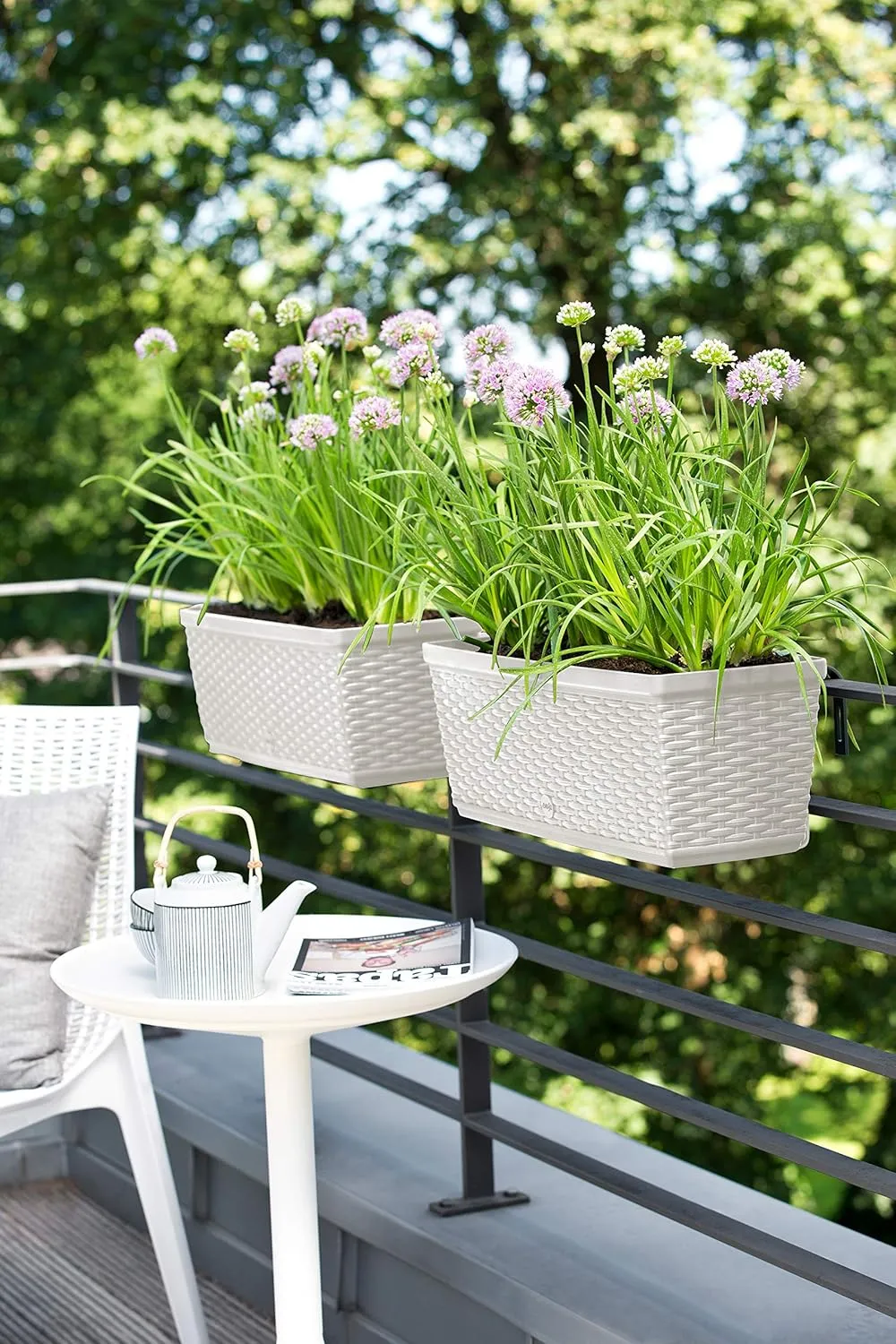 Emsa Casa Mesh Balcony Flower Box Self-Watering System