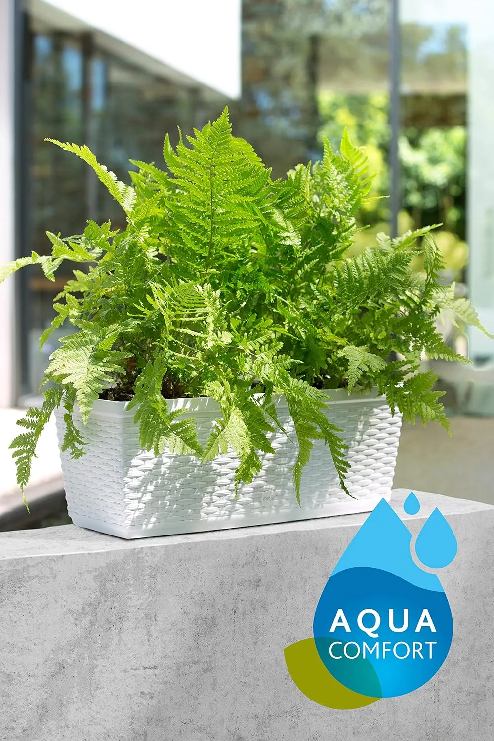 Emsa Casa Mesh Balcony Flower Box Self-Watering System