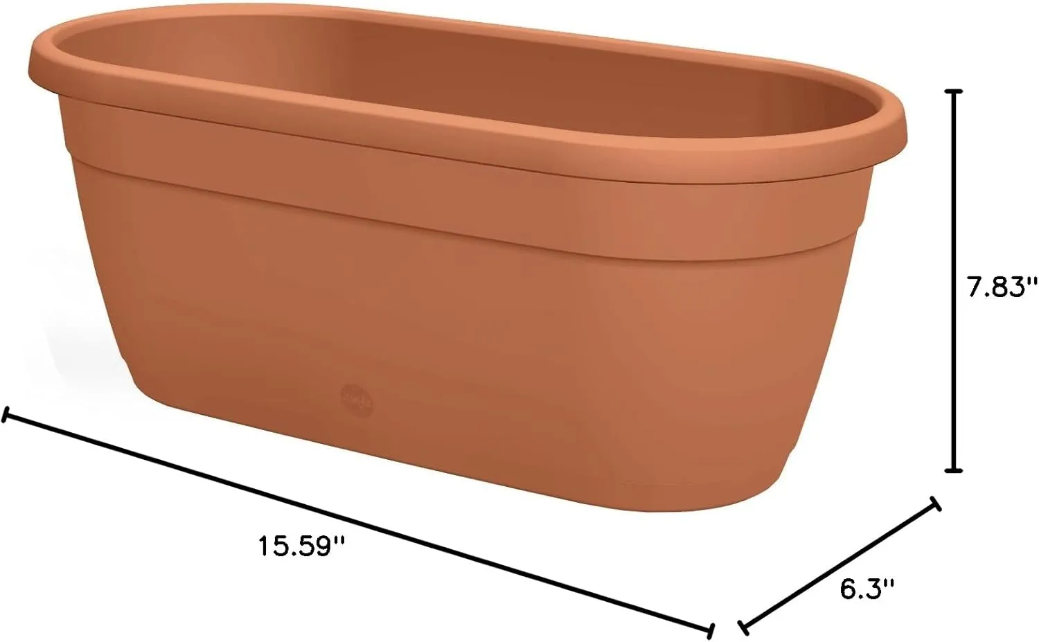 Emsa Flower Pot 517592, Column Shape, City, Terracotta, 400 x 200 mm