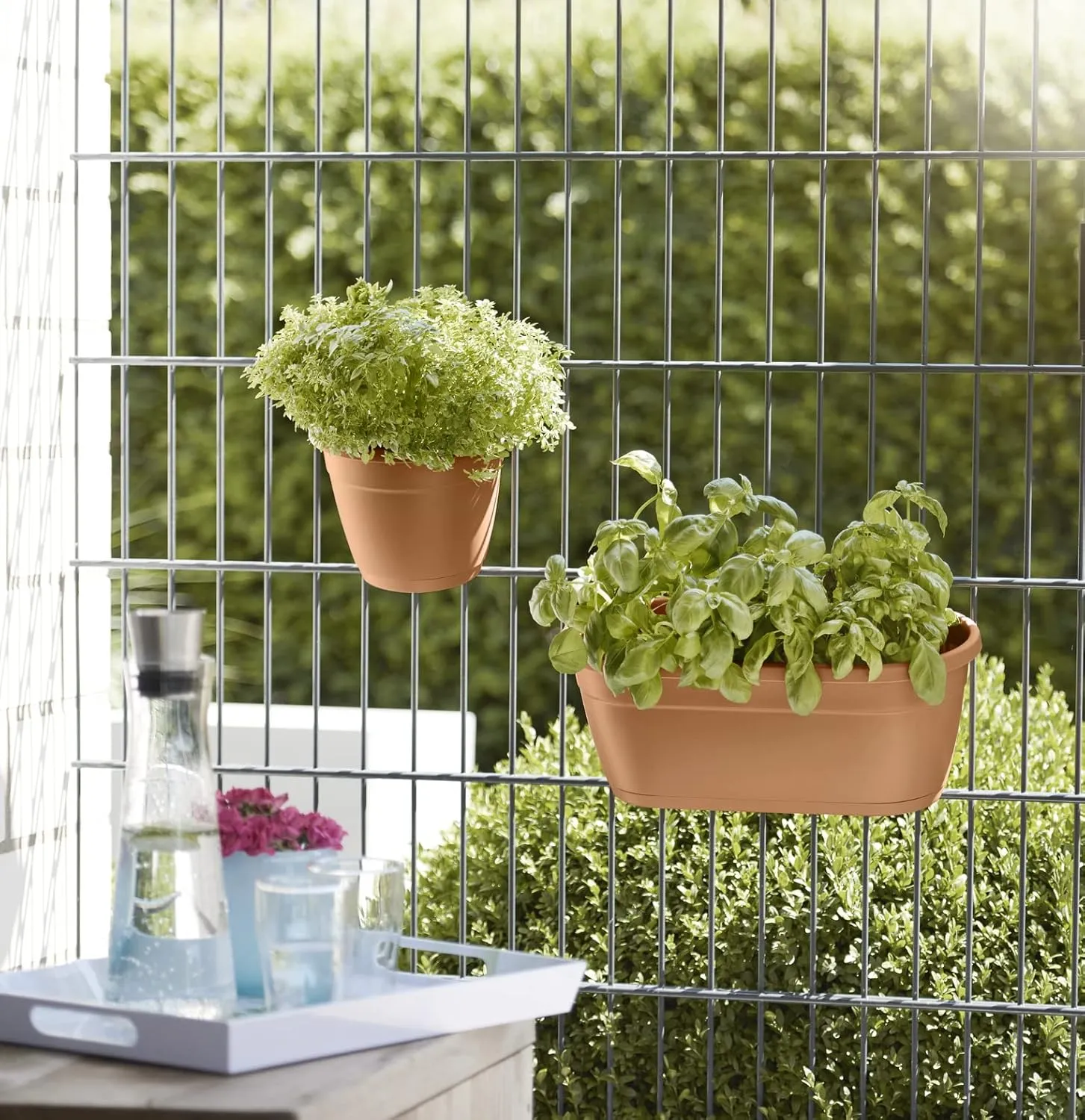 EMSA Poetic Flower Pot 517595, Column Shape, City, Terracotta, 200 mm