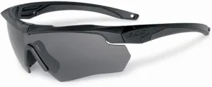 ESS Gray Safety Glasses, Scratch-Resistant, Wraparound Black, One Size