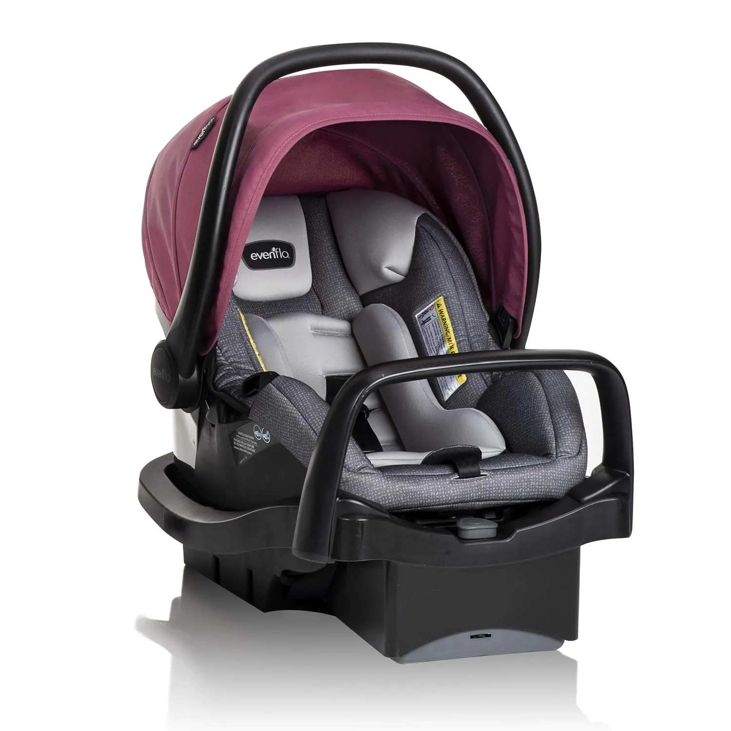 Evenflo Pivot Modular Travel System, Lightweight Stroller, Sleek & Versatile, Easy Infant Car Seat Transfer, Oversized Storage Basket, Travel Stroller, 3-Panel Canopy, Dusty Rose