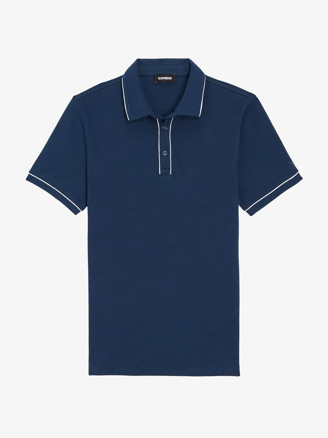 EXPRESS Men's Short Sleeve Piped Luxe Pique Polo