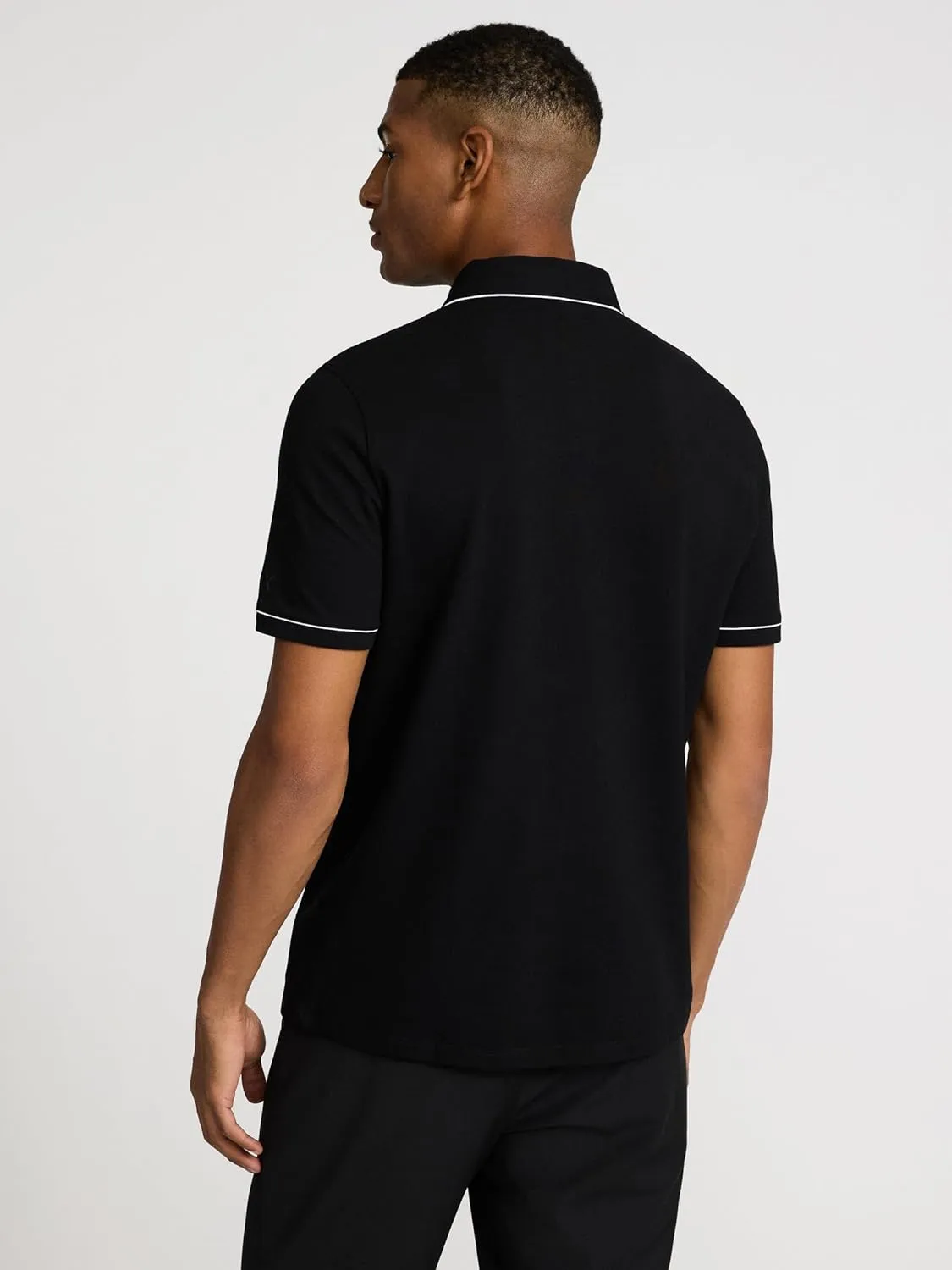 EXPRESS Men's Short Sleeve Piped Luxe Pique Polo