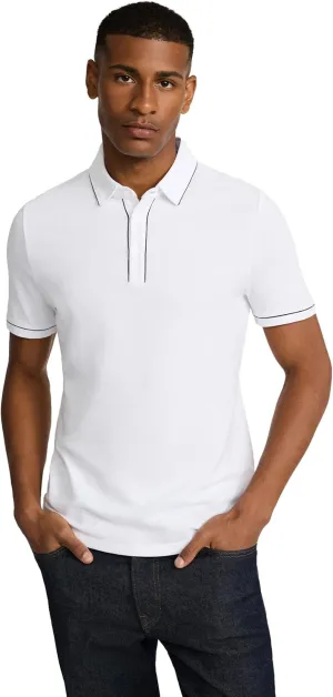EXPRESS Men's Short Sleeve Piped Luxe Pique Polo