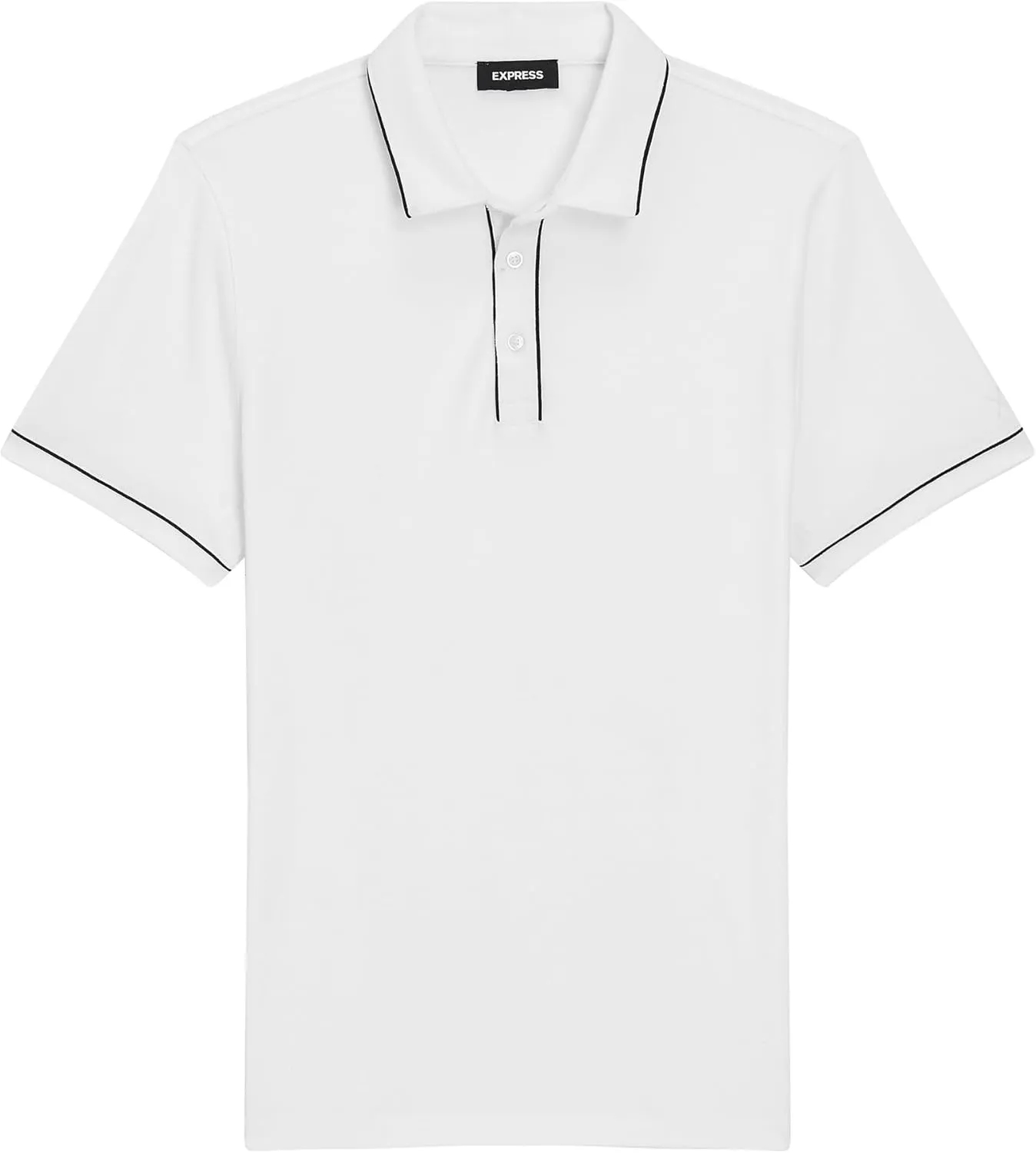EXPRESS Men's Short Sleeve Piped Luxe Pique Polo