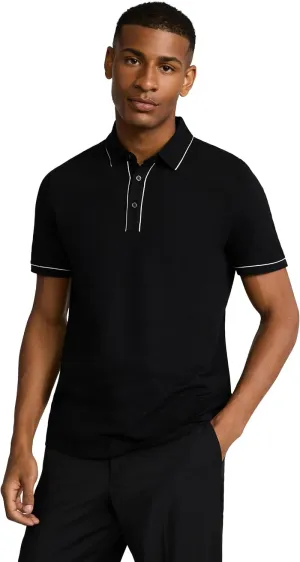 EXPRESS Men's Short Sleeve Piped Luxe Pique Polo