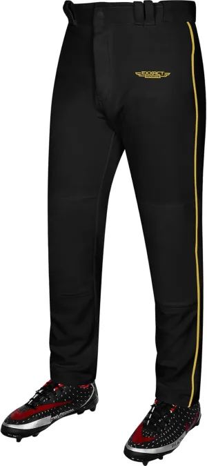 Exxact Sports Home Run Boys Baseball Pants - Full-Length, Semi-Relaxed Fit, Open-Bottom Youth Baseball Pants