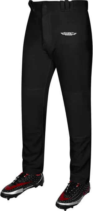 Exxact Sports Home Run Boys Baseball Pants - Full-Length, Semi-Relaxed Fit, Open-Bottom Youth Baseball Pants
