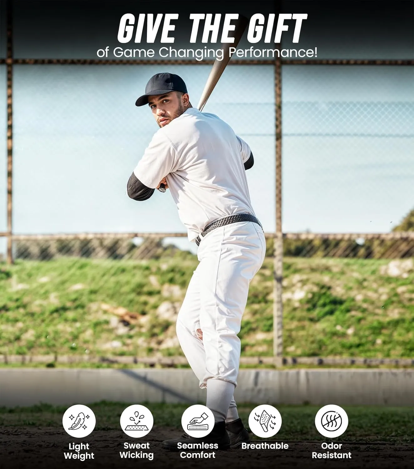 Exxact Sports Home Run Men's Baseball Pants - Full-Length, Semi-Relaxed Fit, Open-Bottom Adult Baseball Pants