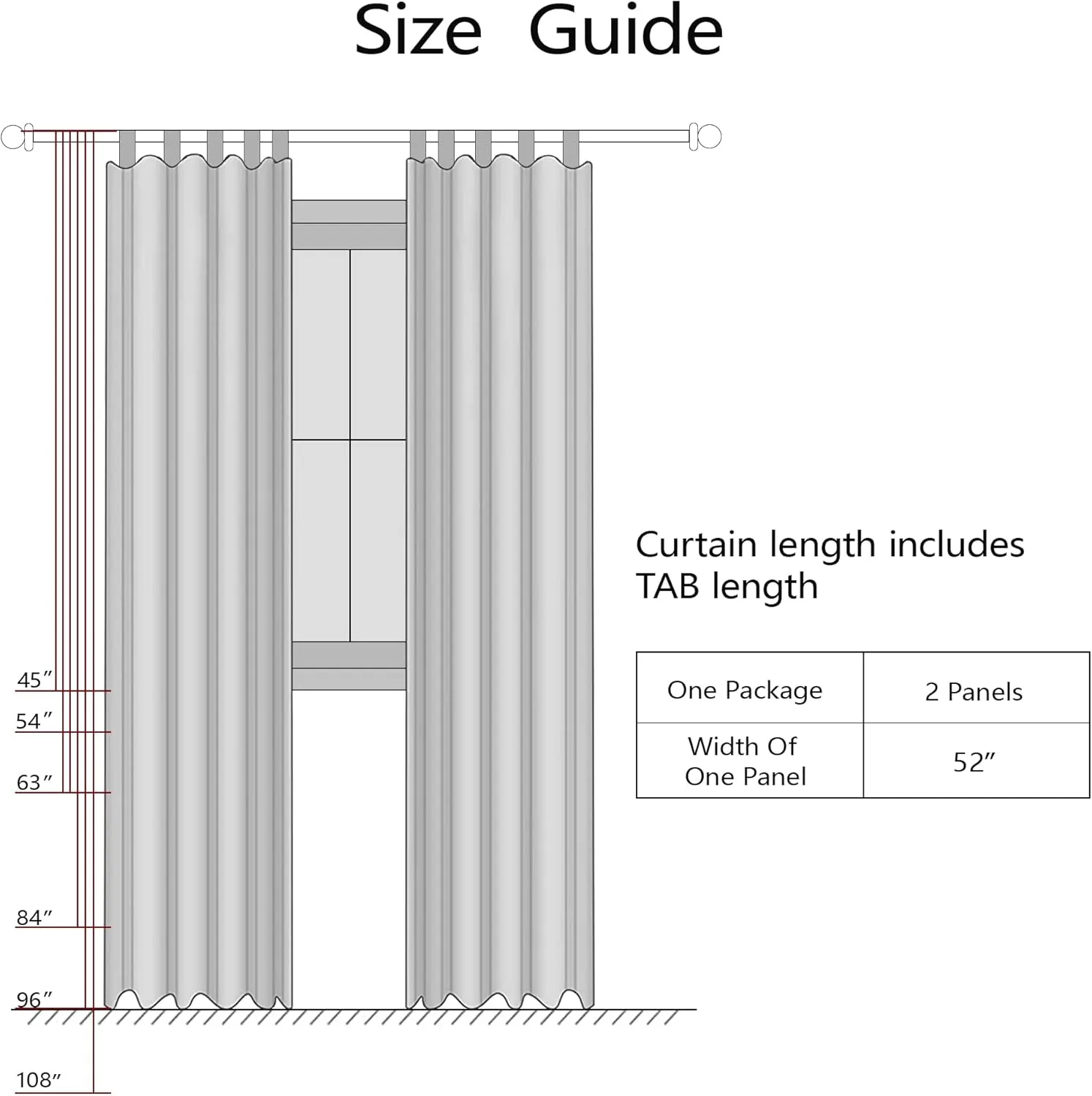 Farmhouse Linen Curtains - 84 Inch Length, 2 Panels Set, Tab Top Semi Sheer Light Filtering Country Boho Curtains for Living Room, Bedroom, Nursery, 52x84 Inches, Neutral Cream