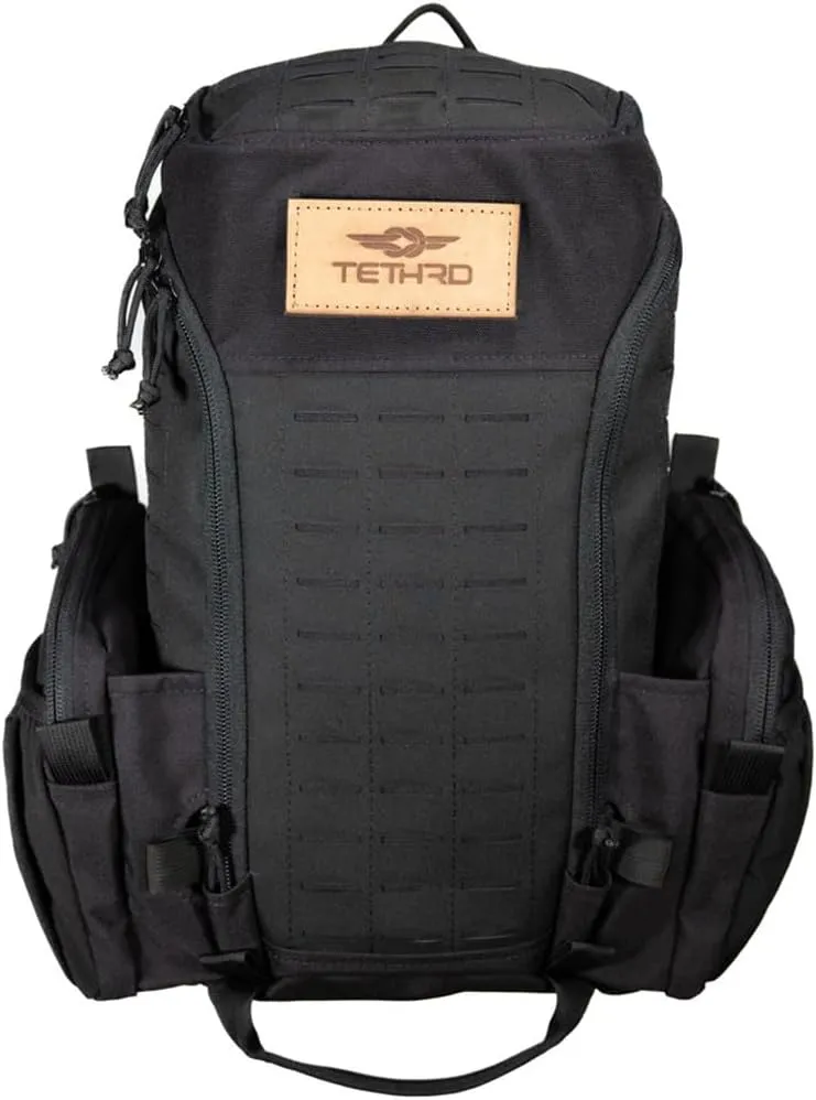 FAS Backpack w/Compression Kit - Ideal for Hunting, Camping, Hiking, Biking, & Laptops - Simple/Minimalistic/User Customizable, Triple Black