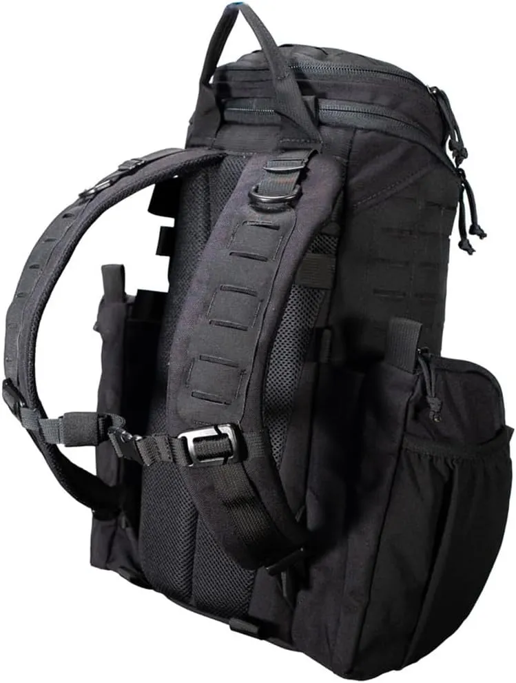 FAS Backpack w/Compression Kit - Ideal for Hunting, Camping, Hiking, Biking, & Laptops - Simple/Minimalistic/User Customizable, Triple Black