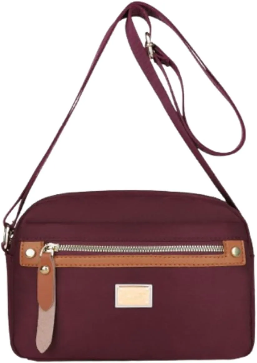 Fashion Nylon Women's Crossbody Bag, New small square bag Waterproof Multi Layer Shoulder Bags