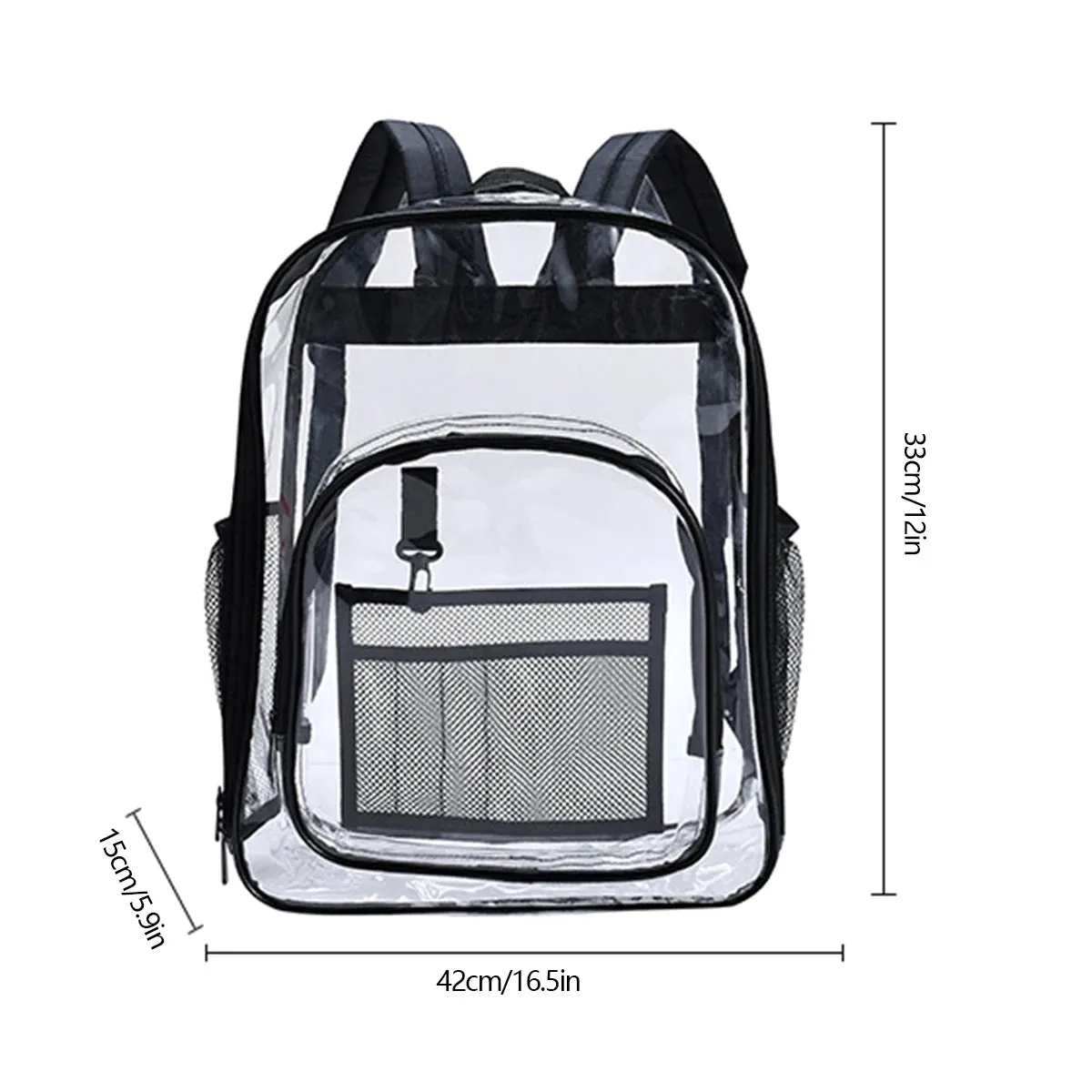 Fashion Transparent PVC Backpack Waterproof Women Backpacks Clear Backpacks for Teenagers Outdoor Sport Large Capacity Bag