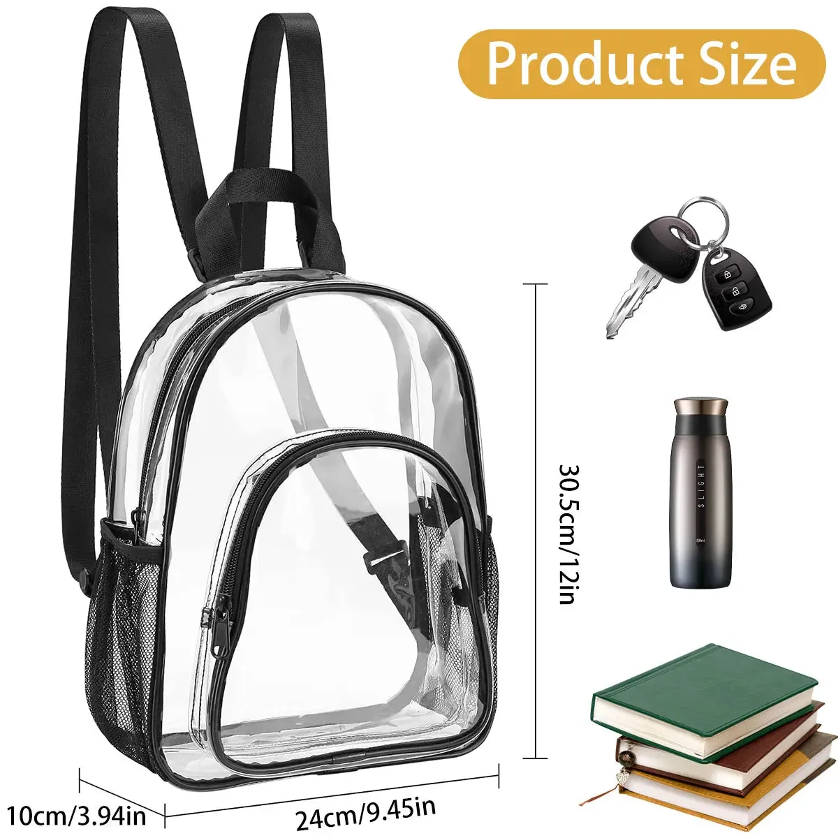 Fashion Transparent PVC Backpack Waterproof Women Backpacks Clear Backpacks for Teenagers Outdoor Sport Large Capacity Bag