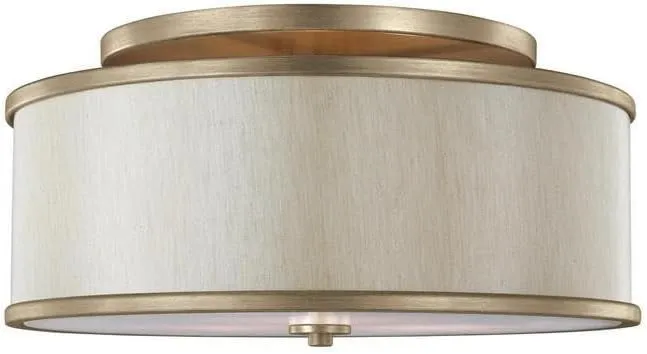 Feiss Lighting-Lennon-Three Light Semi-Flush Mount in Transitional Style-20 Inch Wide by 9.5 Inch High-Sunset Gold Finis