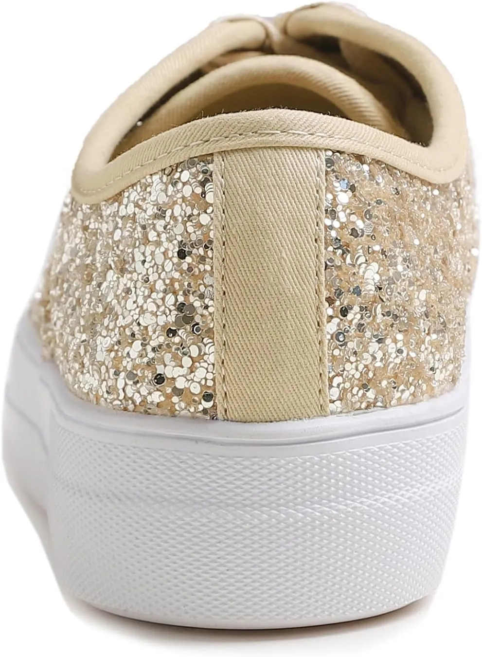 FEVERSOLE Women's Fashion Dress Sneakers Party Bling Casual Flats Embellished Shoes