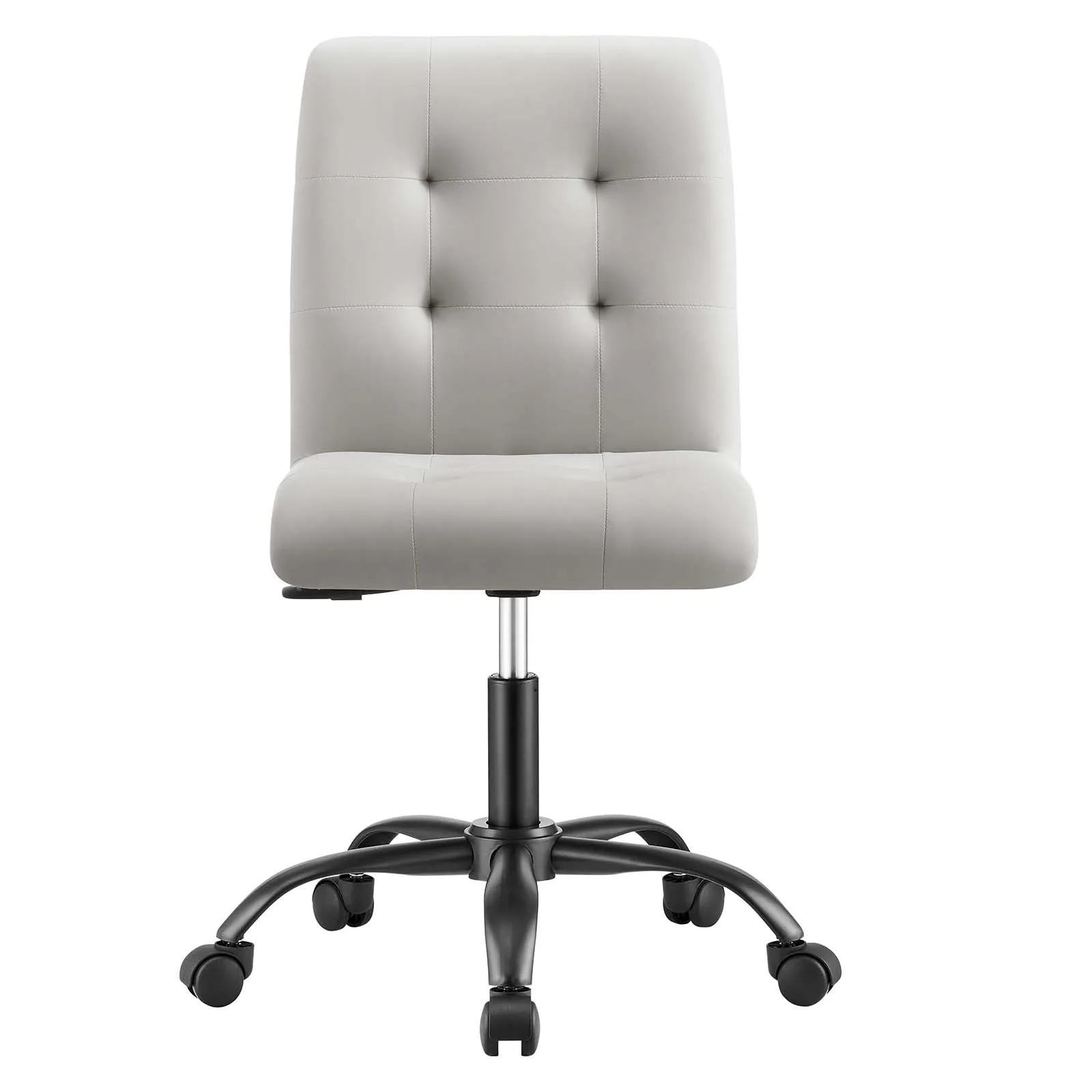 Fjord Office Chair in Light Gray Vegan Leather/Black