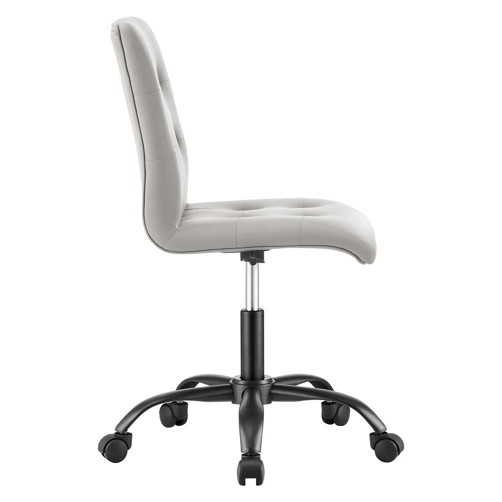 Fjord Office Chair in Light Gray Vegan Leather/Black