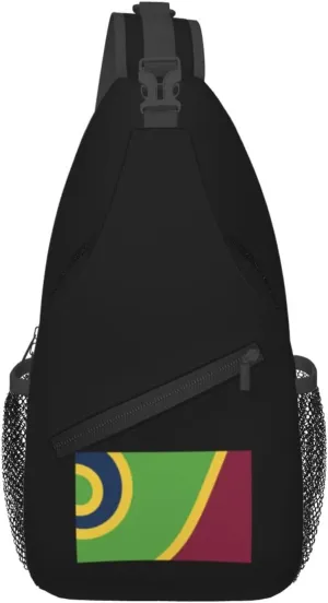 Flag Of Villages At Roll Hill, Cincinnati, Ohio Crossbody Bags For Women Men Chest Backpack Gym Shoulder Bag Travel Outdoor Sports Casual Crossbody Bags